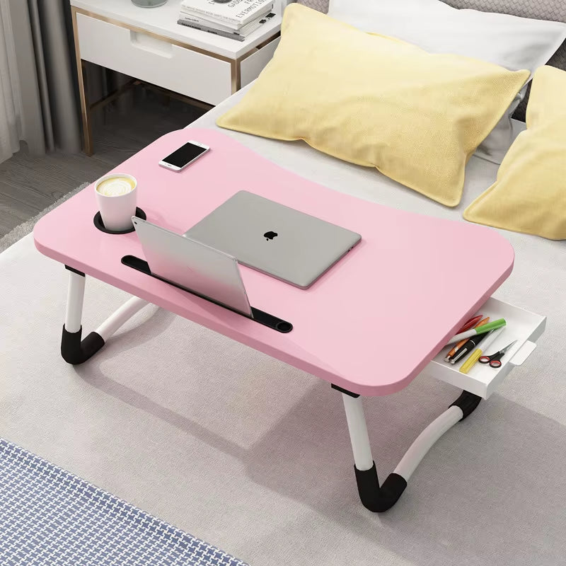 New Folding Laptop Desk for Bed & Sofa Laptop Portable Lap Desk Bed Tray Table Desk for Study and Reading Bed Top Tray Table