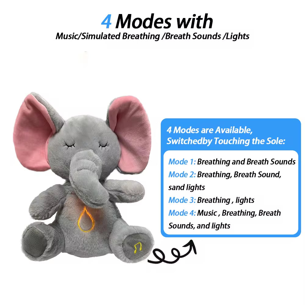 4 Modes Baby Breathing Bunny Soothing Plush Sensory Toy with Relieve Anxiety Koala Comforter Breathes for Baby Conciliate Gift