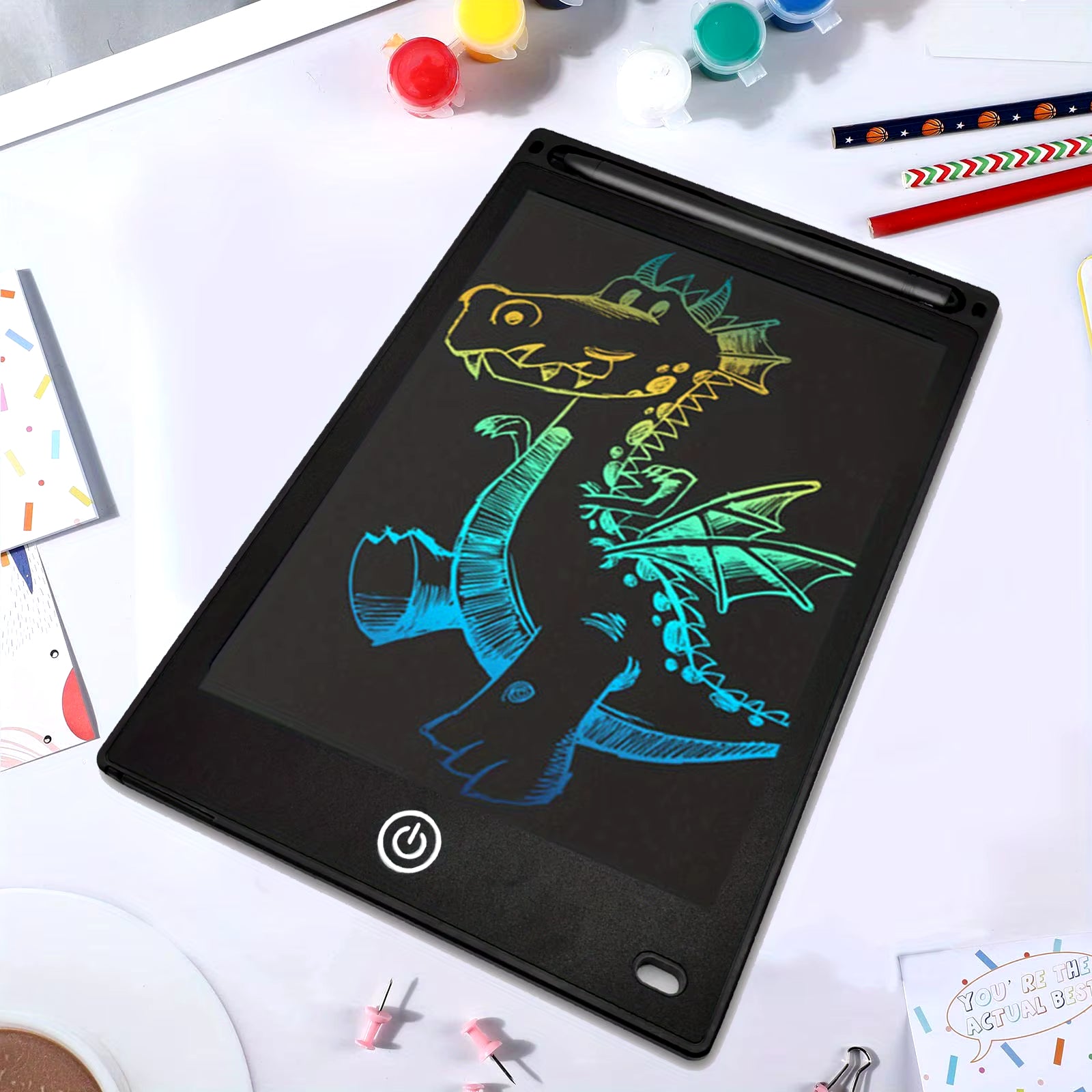 12 Inch Electronic Drawing Board, Writing Tablet for Kids, Colorful Screen Doodle Board, Erasable and Reusable Digital Drawing