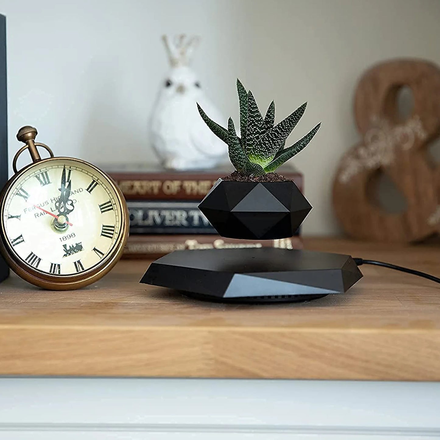 Rotating Magnetic Levitation Flower Pot