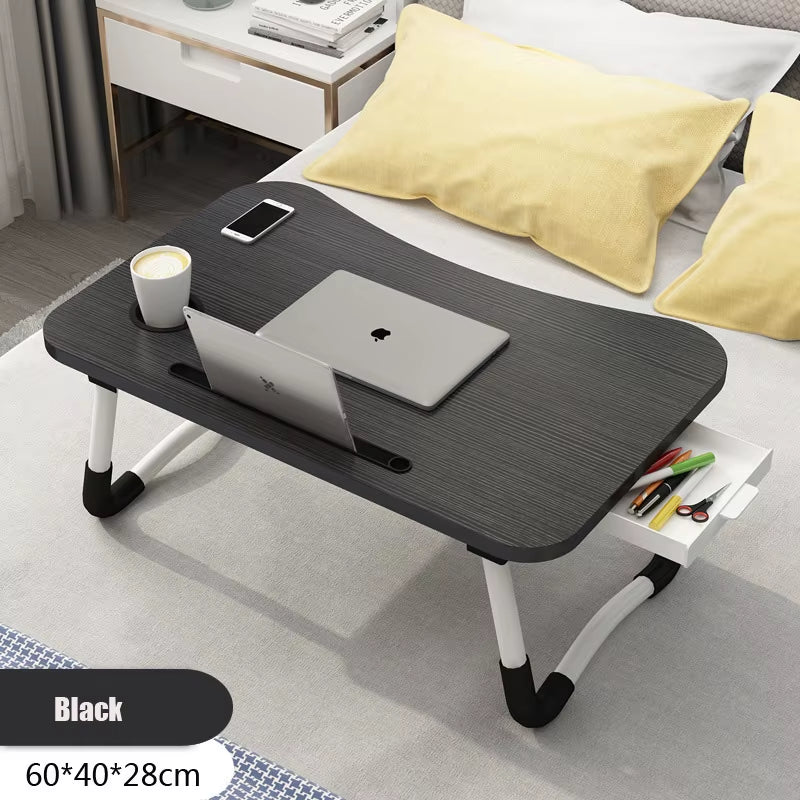 New Folding Laptop Desk for Bed & Sofa Laptop Portable Lap Desk Bed Tray Table Desk for Study and Reading Bed Top Tray Table